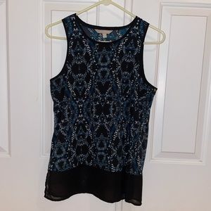 Banana Republic Geometric Pattern Tank Top Blouse
